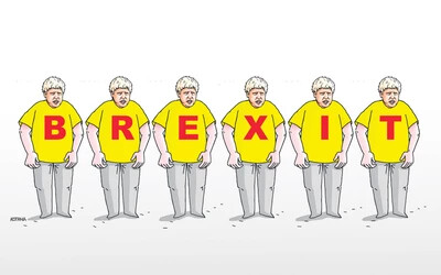 brexit karikatúra