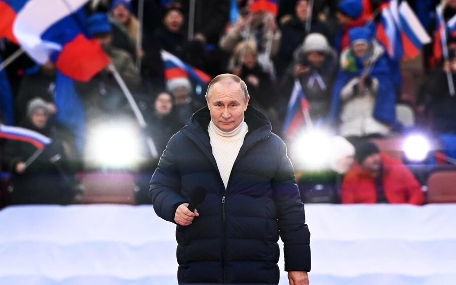 Putyin a Luzsnyiki stadionban