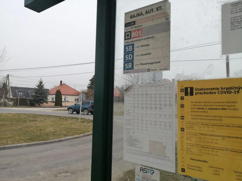 Hiába várják – Egyelőre nem látszik, mikor indulhat újra a Rajka és Pozsony közötti buszjárat. 
