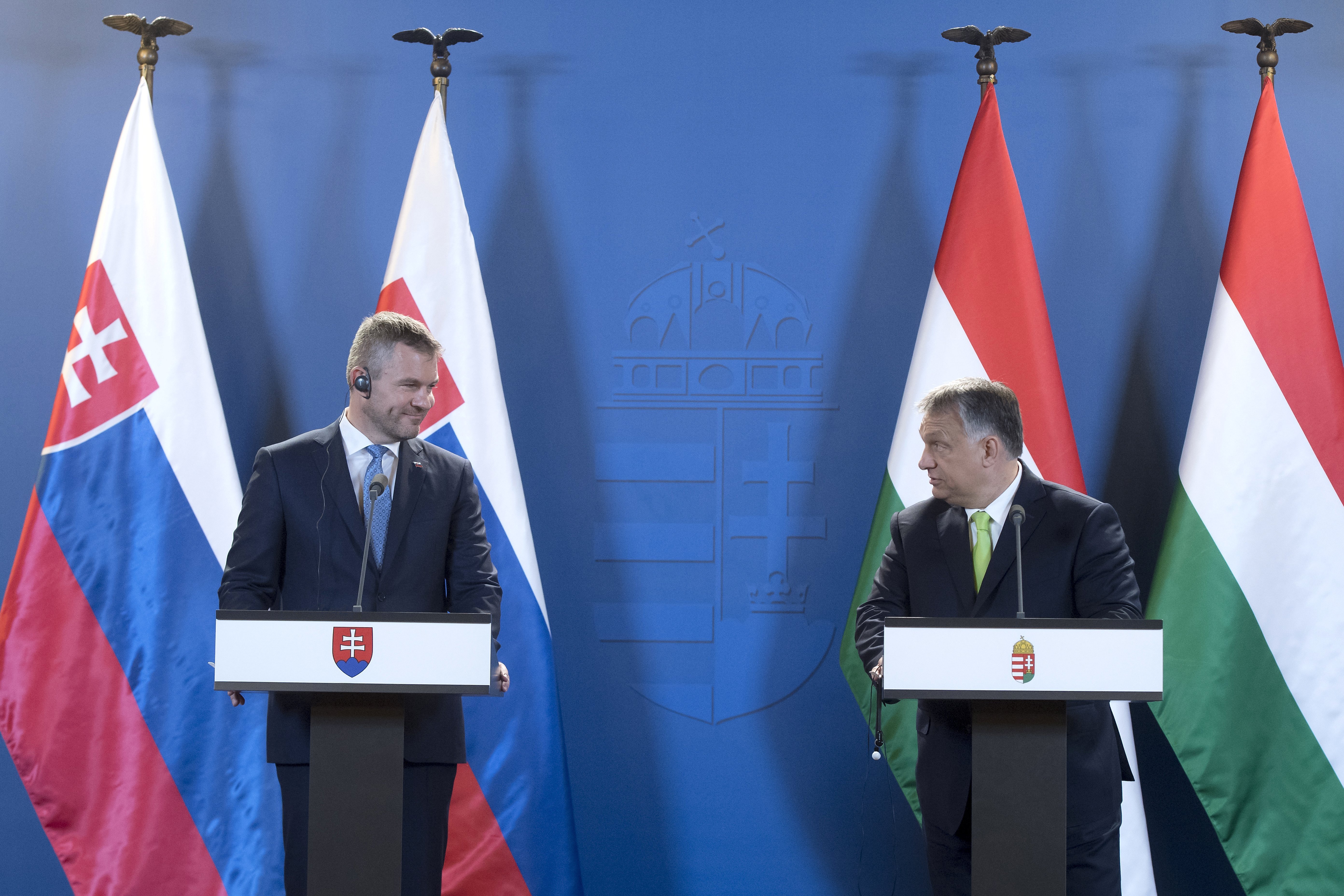 Peter Pellegrini, a Hlas elnöke még a smeres miniszterelnökként találkozhatott Orbán Viktorral (Fidesz) (TASR-felvétel)