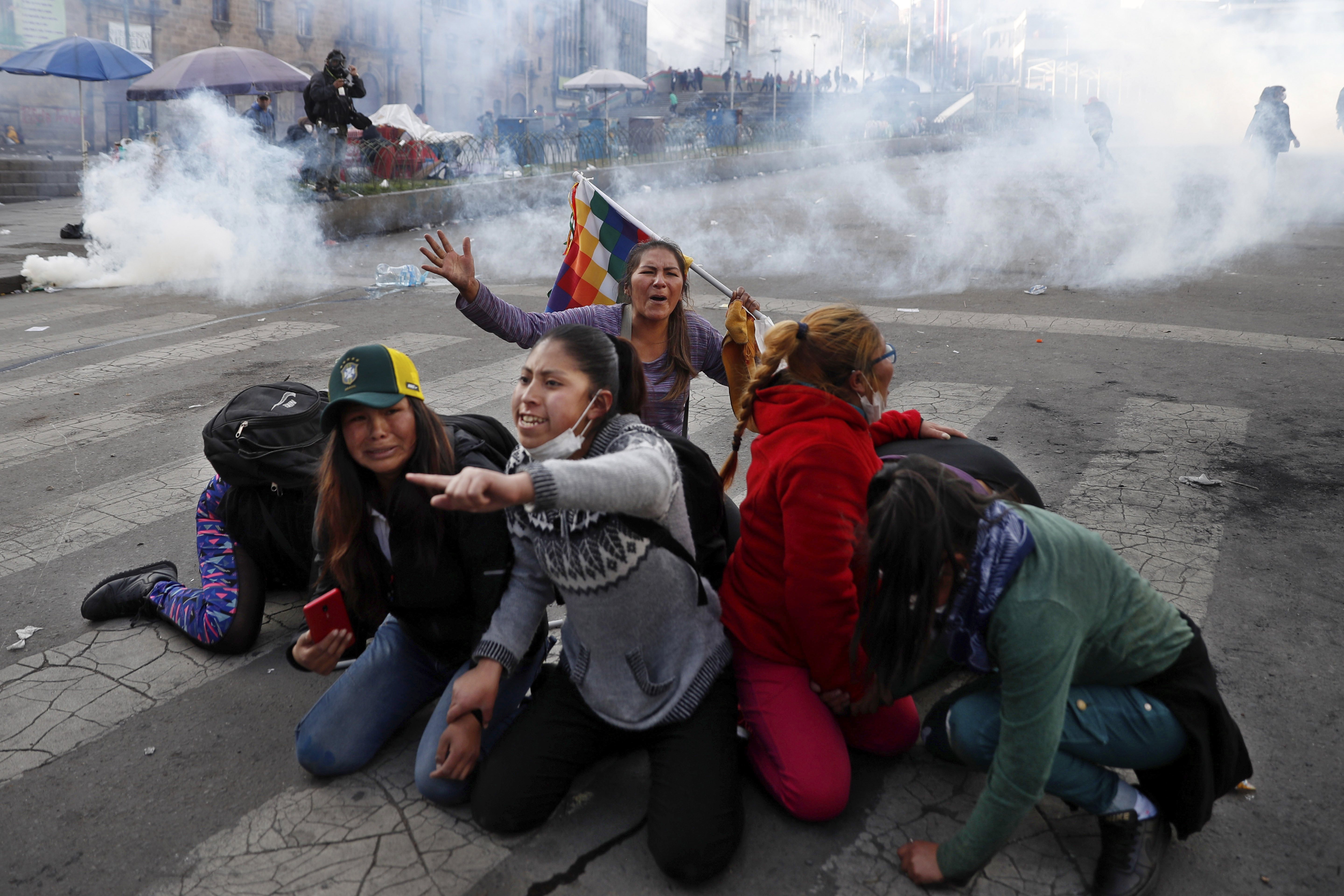 Tüntetés Bolíviában