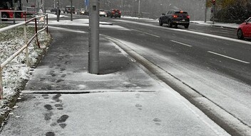Lehullott az idei első hó Pozsonyban