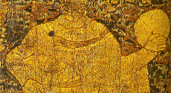 Szent István egyetlen fennmaradt korabeli ábrázolása a koronázási paláston látható