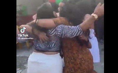 Videón, ahogy elnyeli a föld a szülinapi bulin táncoló nőket