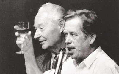 Alexander Dubček és Václav Havel a rendszerváltás napjaiban