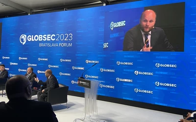 Jaroslav Naď volt védelmi miniszter a Globsec konferencián (A szerző felvétele)