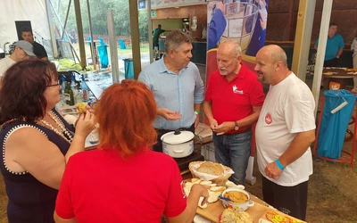 Csenger Tibor megyei alelnök, Bób János Szímő és Németh Zsolt Szete polgármestereB