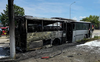 kigyulladt busz