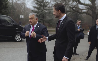 Orbán Viktor magyar és Eduard Heger szlovák kormányfő (Németi Róbert felvétele)