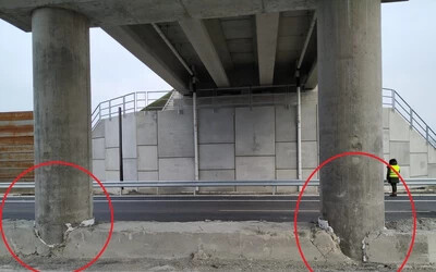 A megye által készített képeken látni, hogy a tartópilléreket rögzítő beton nincs a legjobb állapotban ⋌(Képarchívum)