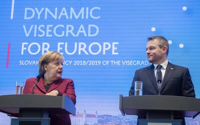 Angela Merkel és Peter Pellegrini