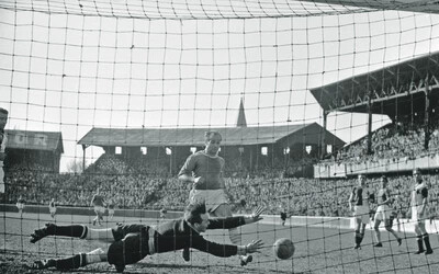 MTK–Slavia Praha 7-0. 1949. április 18. Üllői út, FTC pálya (Forrás: Fortepan/Kovács Márton Ernő)