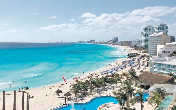 A járvány ideje alatt a mexikói Cancún az egyik legfelkapottabb nyaralóhely