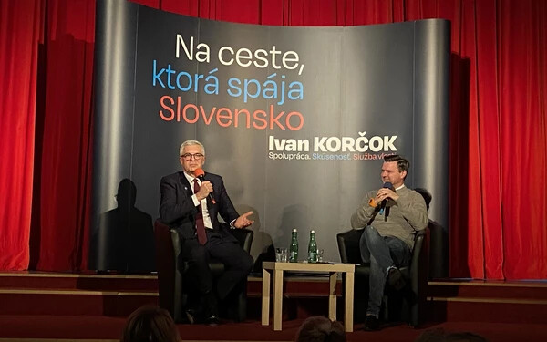 Ivan Korčok kampányeseménye Érsekújvárban (A szerző felvétele)