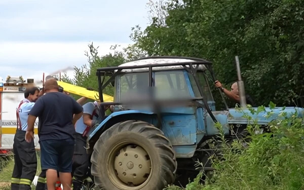 traktor baleset