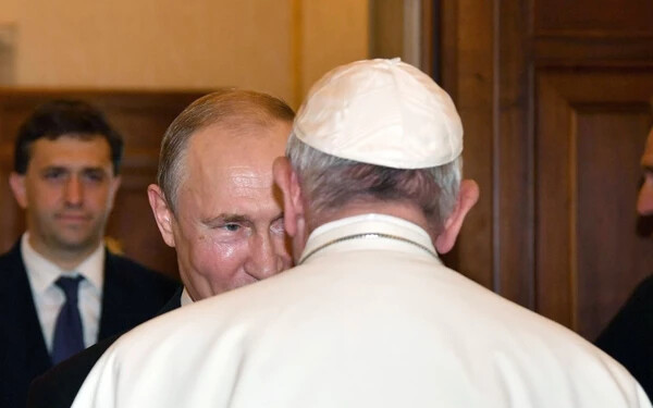 Ferenc pápa és Vlagyimir Putyin