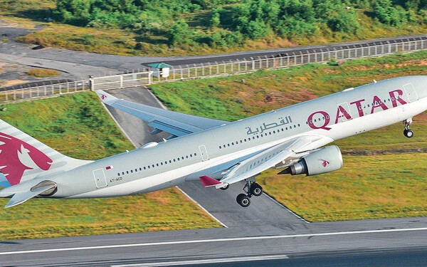A Qatar Airways gépe