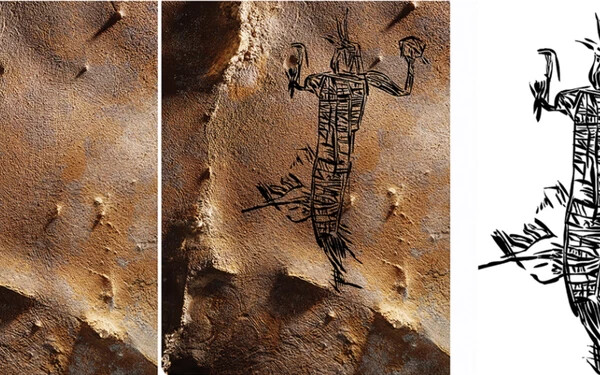 Több mint kétméteres rajzokat találtak egy névtelen barlangban