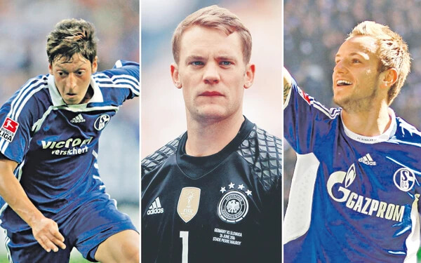 Mesut Özil, Manuel Neuer és Ivan Rakitic (b-j) is a SchalkébMesut Özil, Manuel Neuer és Ivan Rakitic (b-j) is a Schalkéból indult a világhírnév feléól indult a világhírnév felé