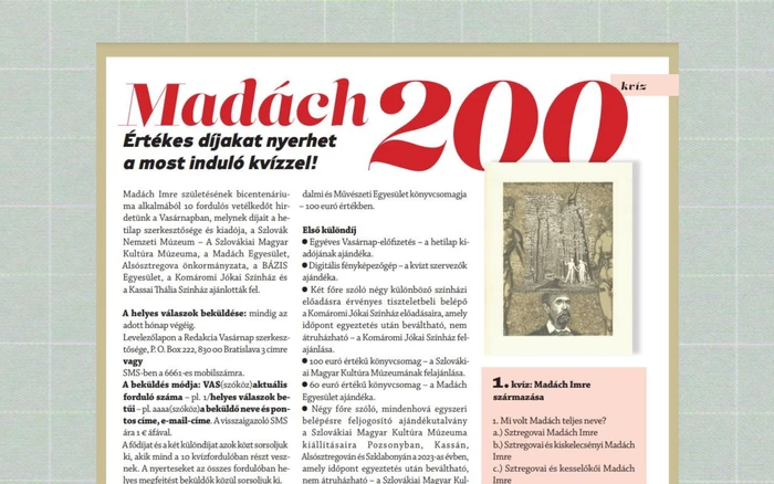 Vasárnap Madách 200