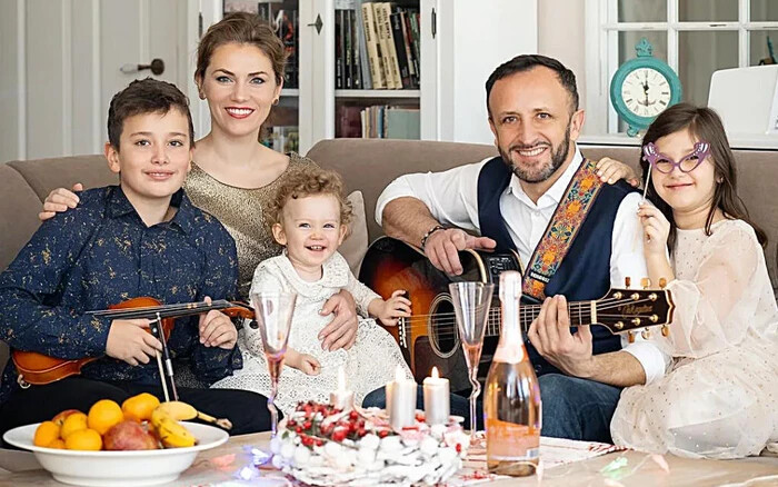 Ondrej Kandráč és családja