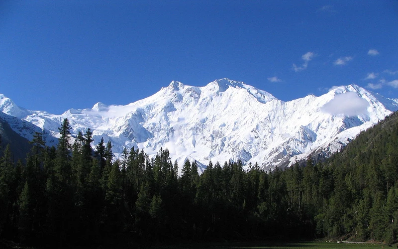 A Nanga Parbat a „Tündérmező” felől nézve