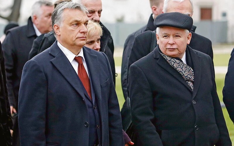 Orbán Viktor és Jarosław Kaczyński 