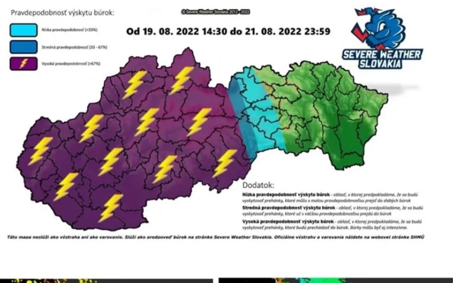 Cyril Siman, az SHMÚ meteorológusa is egyetértett szavaikkal: „Az időjárást nehéz megjósolni manapság. Egy hidegfront vonul át térségünkön, és a magasabb légrétegekben alacsony légnyomás van. Így az előrejelző modellek minden egyes új futtatással néha jelentősen eltérő forgatókönyveket mutatnak, akár néhány órával későbbre is" - magyarázta a meteorológus.