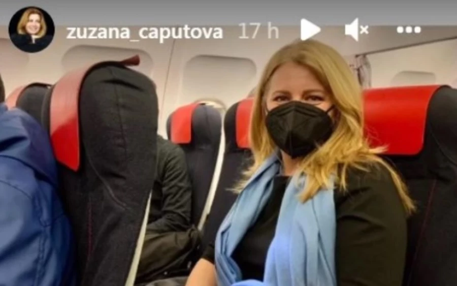 Zuzana Čaputová kereskedelmi járattal utazott Skóciába.