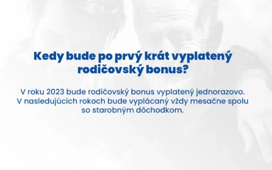 A szülői bónuszra való jogosultság legkorábban 2023. január 1-jén kezdődik, és a Szociális Biztosító egy összegben, a 2023-as év egészére vonatkozóan fizeti ki.