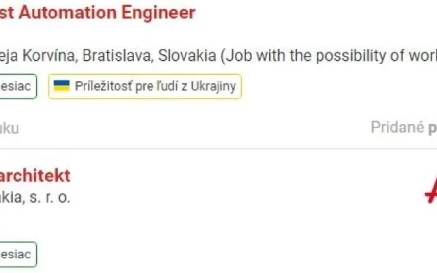Az ukrajnai menekültek számára hirdetett állásajánlatoknák megjelent az ezt jelző címke. 