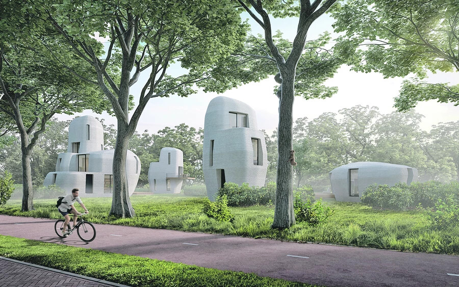 A projektet öt éven belül valósítják meg a hollandiai Eindhoven Meerhoven negyedében. Az első, földszintes, két hálószobás, 95 m2-es ház jövőre készül el.