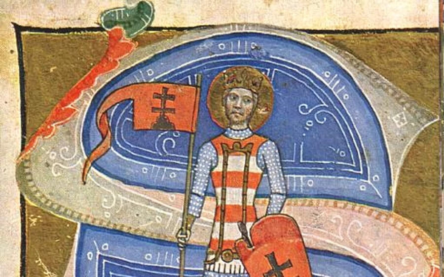 Szent István király alakjának ábrázolása a Képes krónika S iniciáléjában