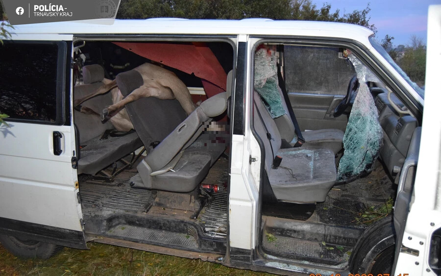 BALESET: Szarvasnak ütközött egy furgon, ketten súlyosan megsérültek (FOTÓK)