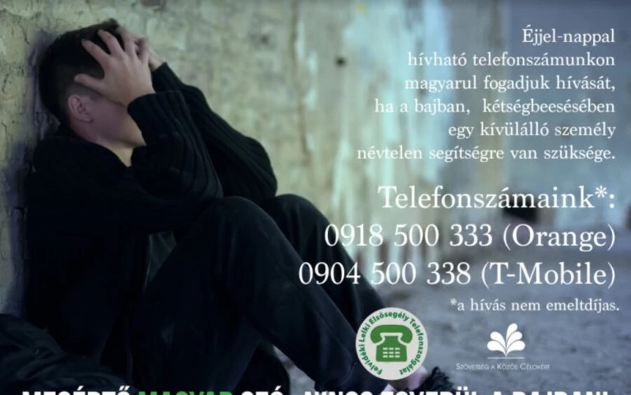  van szüksége Önnek, szerettének, barátjának, ismerősének, vagy munkatársának, ne habozzon és hívjon segítséget. A 112 segélyhívón is megkaphatja, vagy hívhatja a 0800 500 333 szlovákiai segélyhívó vonalat. Magyarországon este 7 és reggel 7 óra között ingyenesen és anonim módon hívható telefonszám: +36 80 505 390, illetve a  Magyar Lelki Elsősegély Telefonszolgálatok Szövetségének (LESZ) telefonszáma: 116-123, https://sos-116-123.eoldal.hu. A fotón pedig a Felvidéki Lelki Elsősegély telefonszámait látja. 