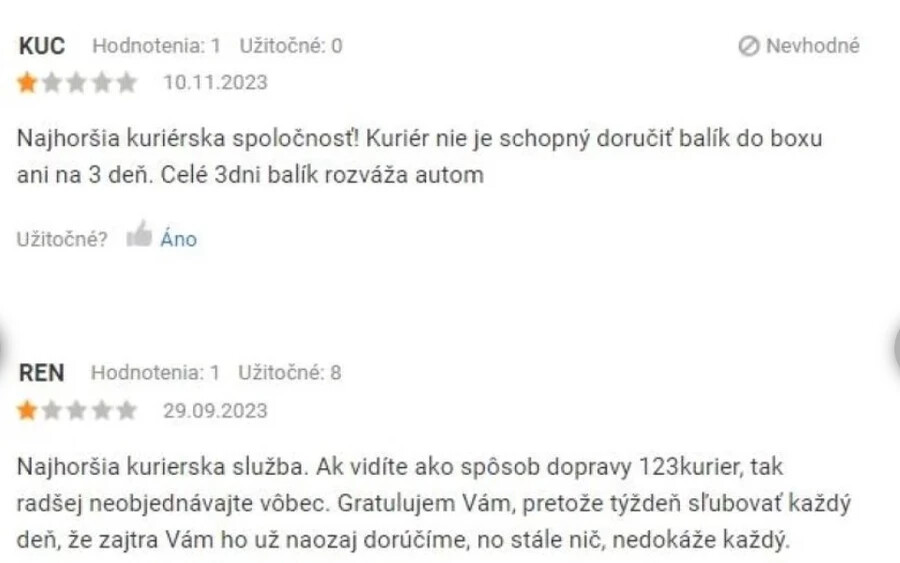 A vállalkozók mellett az ügyfelek is nagy számban panaszkodnak a vállalatra. A vélemények szerint az embereket leginkább a csomagok kézbesítésének hossza zavarja, de a futárok hozzáállásával is gondjuk van. Ezt maga a cég is megerősítette, honlapján arról számolt be, hogy több futárt is lopáson kapott, mindezt pedig jelentette a rendőrségnél.