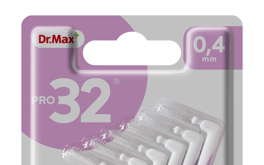 DR.MAX PRO32 FOGKÖZTISZTÍTÓ KEFE - A gyermekek fogaihoz megfelelő a fogköztisztító kefe, amely a szűk fogközöket tisztítja meg a lepedéktől és ételmaradéktól. Fogszabályzóval és híddal rendelkező gyermekek is használhatják. 