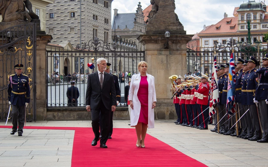 Petr Pavel a prágai várban fogadta Zuzana Čaputovát (FOTÓK)