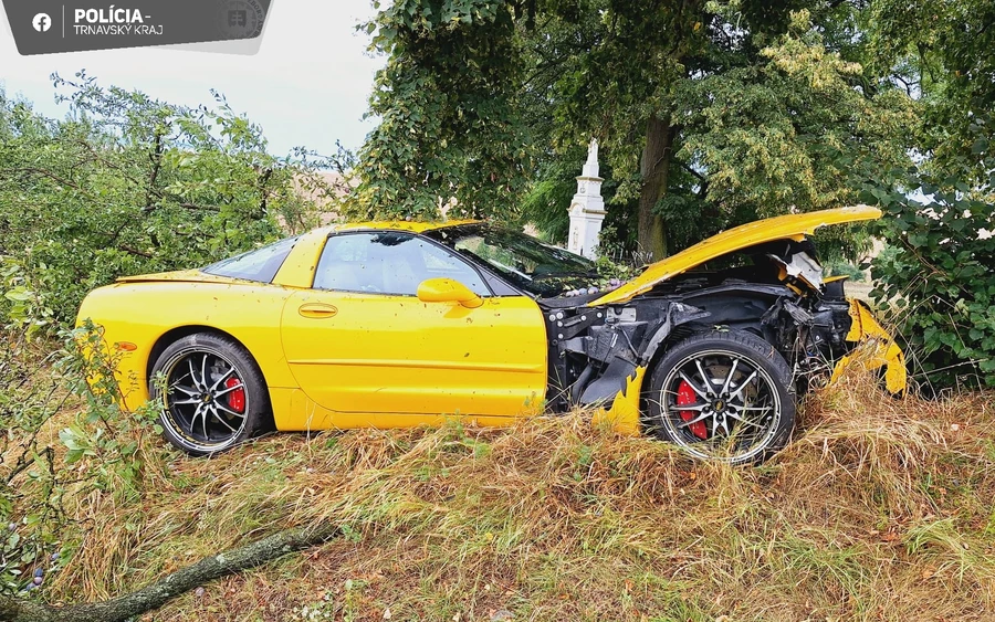 Fának hajtott a Corvette-jével, megsérült az 56 éves sofőr (FOTÓK)