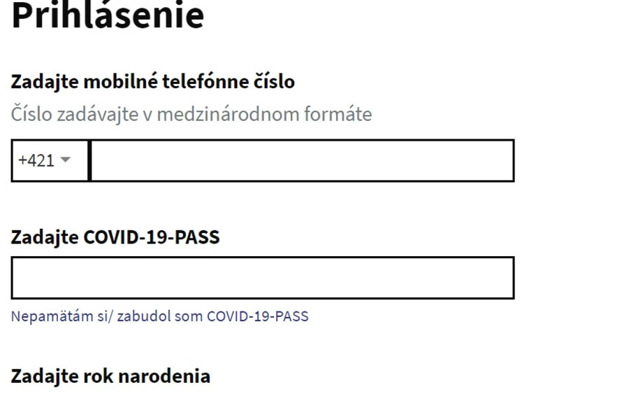 Ha ezzel megvan, akkor  a kérelmező oldalra jutott, amelyen meg kell adnia a telefonszámát, a COVID-19-PASS-t (ezt a korábbi oltásánál sms-ben kapta meg az NCZI-től) és a születési évét. 