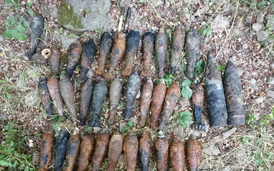 Második világháborús aknákat, gránatokat és töltényeket találtak egy kirándulóhelyen