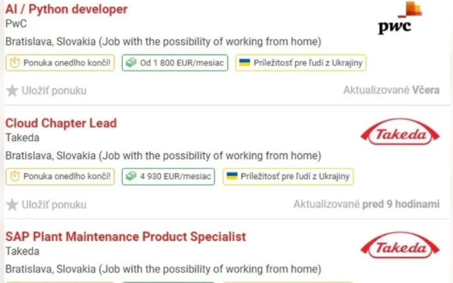 Az ukrajnai menekültek számára hirdetett állásajánlatoknák megjelent az ezt jelző címke. 