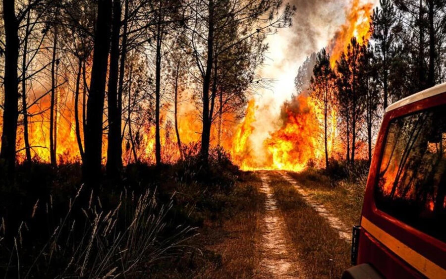  Mi a helyzet a világban? Franciaország fővárosában is 40 fokokat mértek. Az ország délnyugati részén pedig erdőtüzek puszítanak. Gironde-ban már 19 300 hektárnyi terület égett le, az utóbbi hétben 34 ezer embert evakuáltak. 