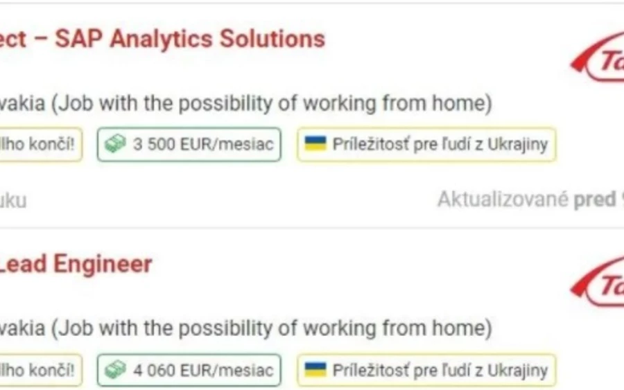 Az ukrajnai menekültek számára hirdetett állásajánlatoknák megjelent az ezt jelző címke. 