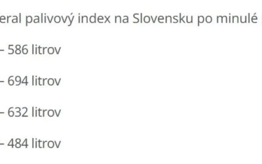 „Ha a kormány nem csökkenti az adókat a közeljövőben, akkor a szlovákiai autósoknak nem lesz olcsóbb a benzin. A helyzet őszre javulhat az Ázsiából érkező szállítmányok miatt” – mondta a pluska.sk-nak Boris Tomčiak, a FINLORD elemzője. 
