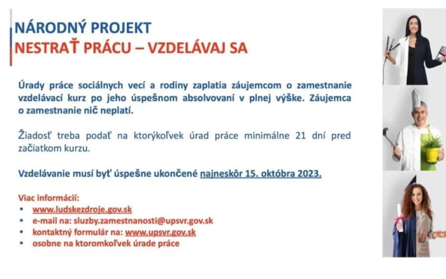 Az álláskereső nem fizet semmit, a munkahivatalok a tanfolyam sikeres elvégzése után teljes egészében kifizetik a polgároknak a tanfolyamot - mondta Karol Zimmer, a hivatal főigazgatója.