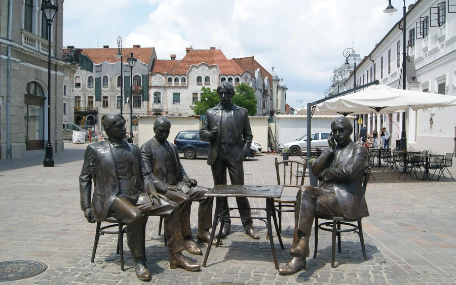 A Holnap Irodalmi Társaság alapítói (balról jobbra): Ady Endre, Juhász Gyula, Dutka Ákos, Emőd Tamás