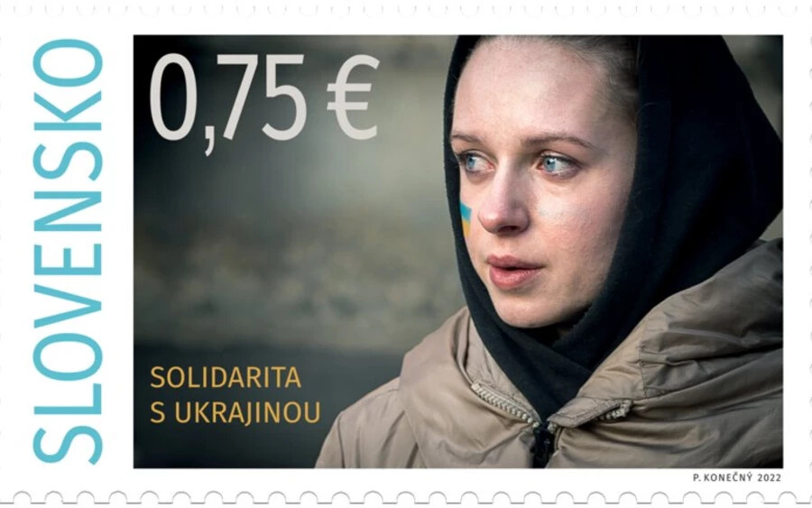 Ukrajna iránti szolidaritásból különleges bélyeget adott ki a Szlovák Posta (FOTÓK)