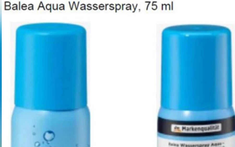 Az első ilyen kozmetikum a  Aqua Wasserspray  a Balea márkától.