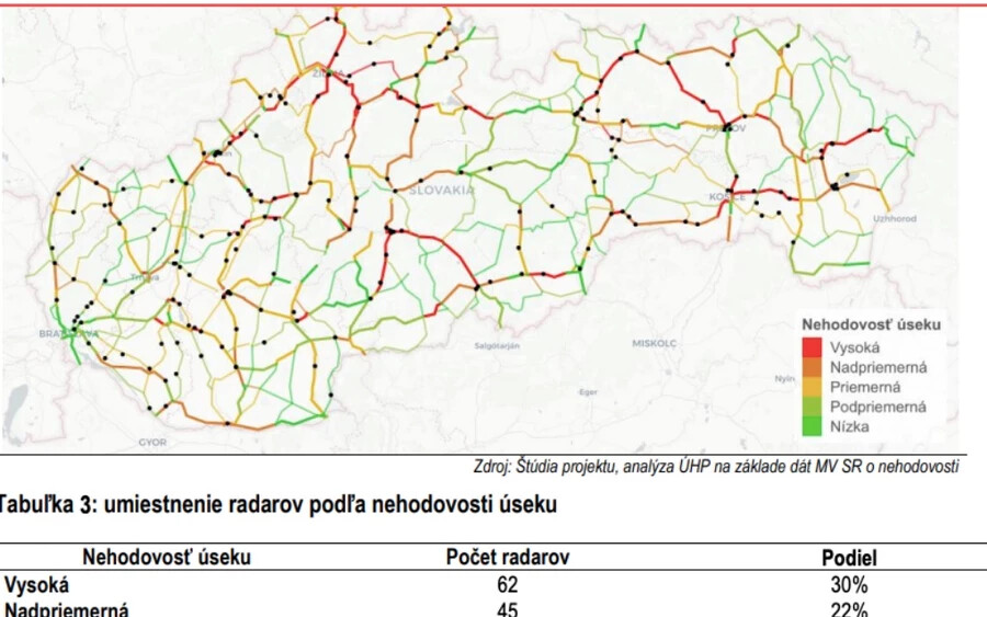 A minisztérium adatai alapján egy olyan térképet is közzétettek, amelyen jelölték azokat a helyeket, ahol valószínűség szerint a radarokat elhelyezhetik.